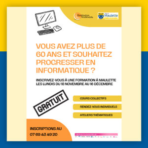 Vous avez plus de 60 ans et souhaitez progresser en informatique ?